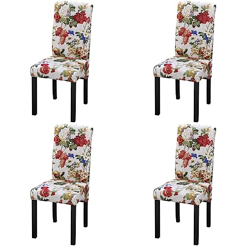 Qnhdfrt Esszimmerstühle 4 STK. Mehrfarbig Stoff mit romantischem Blumenmuster, Robustes Massivholzgestell und gepolsterte Sitzfläche Qnhdfrt Esszimmerstühle 4 STK. Mehrfarbig Stoff mit romantischem Blumenmuster, Robustes Massivholzgestell und gepolsterte Sitzfläche von Qnhdfrt