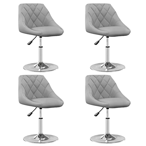 Qnhdfrt Esszimmerstühle 4er Set drehbar Hellgrau Samt Höhenverstellbar 46 x 44 cm Modernes Design für Esszimmer Küche Wohnzimmer Qnhdfrt Esszimmerstühle 4er Set drehbar Hellgrau Samt Höhenverstellbar 46 x 44 cm Modernes Design für Esszimmer Küche Wohnzimmer von Qnhdfrt