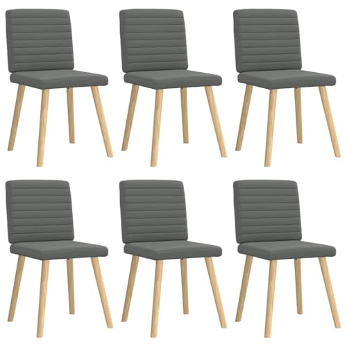 Qnhdfrt Esszimmerstühle 6 STK. Dunkelgrau Stoff - Bequeme und langlebige Esstischstühle mit Metall- und Holzgestell für Esszimmer, Wohnzimmer und Gästezimmer Qnhdfrt Esszimmerstühle 6 STK. Dunkelgrau Stoff - Bequeme und langlebige Esstischstühle mit Metall- und Holzgestell für Esszimmer, Wohnzimmer und Gästezimmer von Qnhdfrt