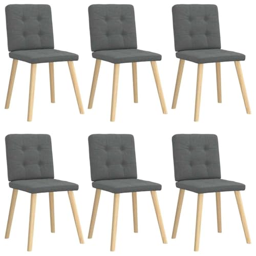 Qnhdfrt Esszimmerstühle 6 STK. Dunkelgrau Stoff – Moderne Design Essstühle mit Robustem Metall-Gestell und Bequemer Schaumstoff-Füllung für Esszimmer, Küche und Wohnzimmer Qnhdfrt Esszimmerstühle 6 STK. Dunkelgrau Stoff – Moderne Design Essstühle mit Robustem Metall-Gestell und Bequemer Schaumstoff-Füllung für Esszimmer, Küche und Wohnzimmer von Qnhdfrt