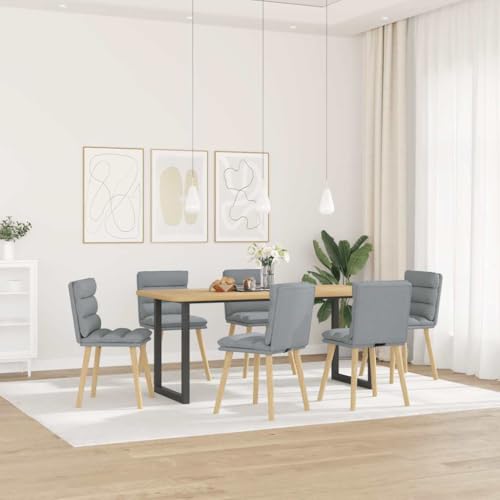 Qnhdfrt Esszimmerstühle 6 STK. Hellgrau Stoff - Moderne und Bequeme Esstischstühle mit Robustem Metall- und Holzgestell für Esszimmer, Wohnzimmer und Küche Qnhdfrt Esszimmerstühle 6 STK. Hellgrau Stoff - Moderne und Bequeme Esstischstühle mit Robustem Metall- und Holzgestell für Esszimmer, Wohnzimmer und Küche von Qnhdfrt