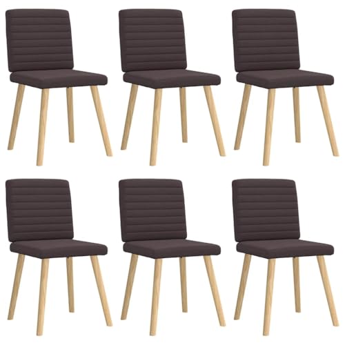 Qnhdfrt Esszimmerstühle Set aus 6 Stück, Dunkelbraun - Bequeme & Langlebige Esstischstühle aus Stoff mit Metall-Holz-Gestell, Modernes Design für Wohnzimmer & Küche Qnhdfrt Esszimmerstühle Set aus 6 Stück, Dunkelbraun - Bequeme & Langlebige Esstischstühle aus Stoff mit Metall-Holz-Gestell, Modernes Design für Wohnzimmer & Küche von Qnhdfrt