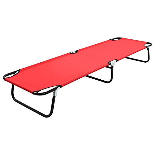 Qnhdfrt Faltbare Sonnenliege aus pulverbeschichtetem Stahl und 600D-Polyester, Rot - Klappbar, witterungsbeständig für Strand, Garten und Camping, max. 120 kg Tragfähigkeit Qnhdfrt Faltbare Sonnenliege aus pulverbeschichtetem Stahl und 600D-Polyester, Rot - Klappbar, witterungsbeständig für Strand, Garten und Camping, max. 120 kg Tragfähigkeit von Qnhdfrt