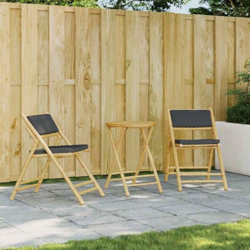 Qnhdfrt Faltbarer Bambus Gartenstuhl mit Dunkelgrauen Kissen, 2er Set für Balkon Terrasse und Camping – Robust Bequem mit Abnehmbaren Bezügen Qnhdfrt Faltbarer Bambus Gartenstuhl mit Dunkelgrauen Kissen, 2er Set für Balkon Terrasse und Camping – Robust Bequem mit Abnehmbaren Bezügen von Qnhdfrt