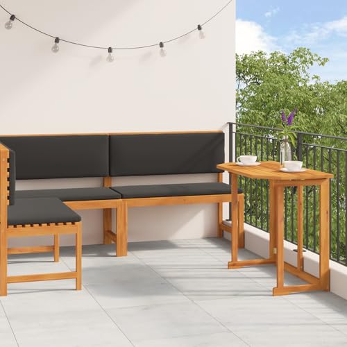 Qnhdfrt Faltbares Garten-Bistroset Massivholz Akazie Outdoor für Balkon Terrasse Garten – Rustikales Braun Rechteckig ESS-Set mit Tisch und 2 Bänken für bis zu 4 Personen Qnhdfrt Faltbares Garten-Bistroset Massivholz Akazie Outdoor für Balkon Terrasse Garten – Rustikales Braun Rechteckig ESS-Set mit Tisch und 2 Bänken für bis zu 4 Personen von Qnhdfrt