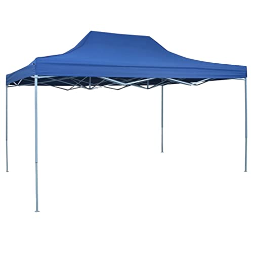 Qnhdfrt Faltzelt Pop-Up 3x4,5 m Blau Robuster Pavillon mit 100% Wasserdichtem Dach für Garten Party Camping und Outdoor-Events von Qnhdfrt