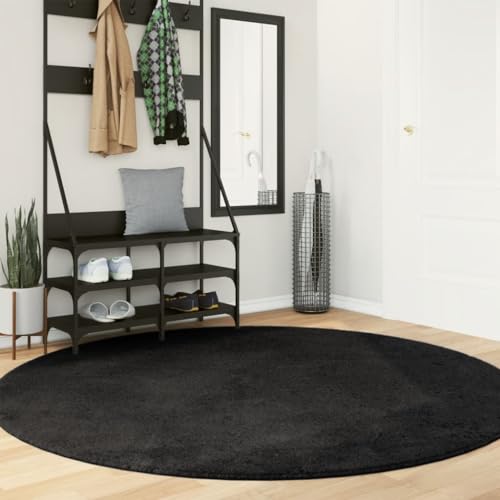 Qnhdfrt Flauschiger Teppich HUARTE 200 cm Schwarz Weich & Waschbar mit Rutschfester Unterseite - Moderner Kurzflor für Wohnzimmer, Schlafzimmer und Flur Qnhdfrt Flauschiger Teppich HUARTE 200 cm Schwarz Weich & Waschbar mit Rutschfester Unterseite - Moderner Kurzflor für Wohnzimmer, Schlafzimmer und Flur von Qnhdfrt