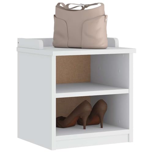 Qnhdfrt Flurbank SANDNES Weiß 45x40x50 cm aus Massivholz Kiefer mit Stauraum und UV-Lackierung Robuste Sitzbank für Flur Eingangsbereich und Wohnraum von Qnhdfrt