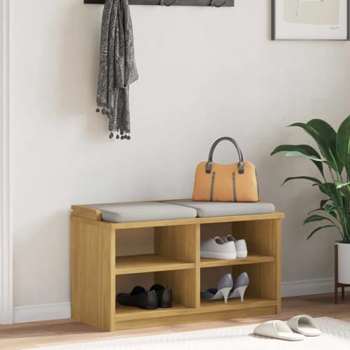 Qnhdfrt Flurbank SANDNES aus massivem Kiefernholz 87x40x50 cm mit Stauraum und UV-Lackierung Rustikale Sitzbank für Flur Eingangsbereich und Wohnraum Qnhdfrt Flurbank SANDNES aus massivem Kiefernholz 87x40x50 cm mit Stauraum und UV-Lackierung Rustikale Sitzbank für Flur Eingangsbereich und Wohnraum von Qnhdfrt