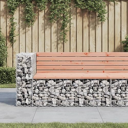 Qnhdfrt Gabionen Gartenbank Outdoor mit Massivholz Douglasie 122x71x65,5 cm Robust und Langlebig für Garten Balkon Terrasse Kleine Bereiche Qnhdfrt Gabionen Gartenbank Outdoor mit Massivholz Douglasie 122x71x65,5 cm Robust und Langlebig für Garten Balkon Terrasse Kleine Bereiche von Qnhdfrt