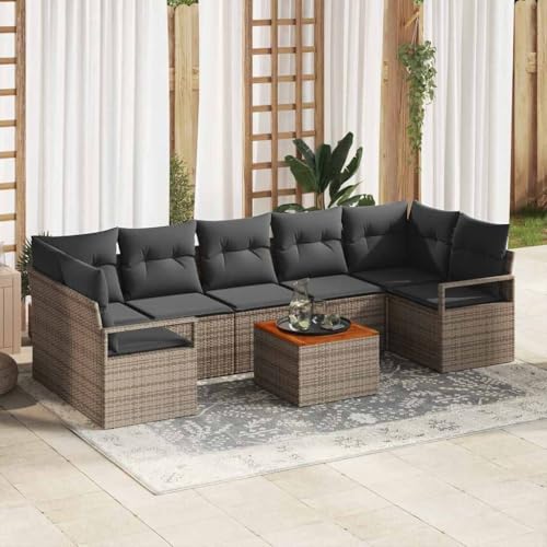 Qnhdfrt Garten Ecksofa Set 4-teilig Grau aus Natur-Rattan mit Polsterkissen Modularer Aufbau und Beistelltisch für Terrasse Garten und Balkon Qnhdfrt Garten Ecksofa Set 4-teilig Grau aus Natur-Rattan mit Polsterkissen Modularer Aufbau und Beistelltisch für Terrasse Garten und Balkon von Qnhdfrt