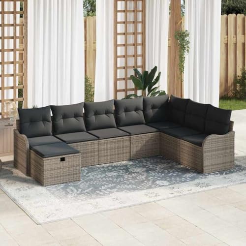 Qnhdfrt Garten Ecksofa Set Grau 6 Sitzer aus Poly Rattan mit Wetterfesten Kissen Modulares Design für Terrasse Balkon Garten Qnhdfrt Garten Ecksofa Set Grau 6 Sitzer aus Poly Rattan mit Wetterfesten Kissen Modulares Design für Terrasse Balkon Garten von Qnhdfrt