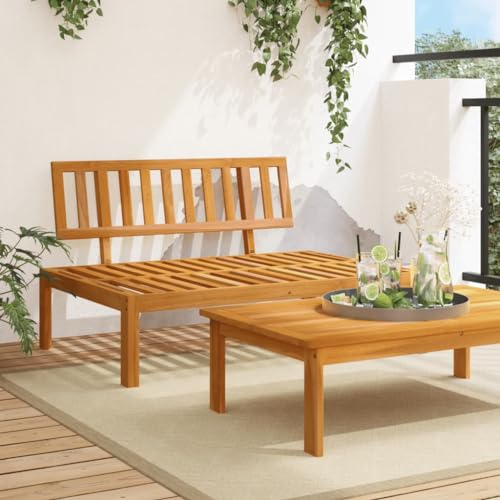 Qnhdfrt Garten-Ecksofa aus Akazien-Massivholz mit Latten-Design, Outdoor Sofa für Garten, Terrasse und Balkon, Modulares Design für Flexible Gestaltung von Qnhdfrt