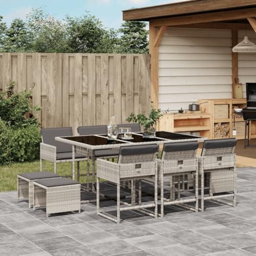 Qnhdfrt Garten Essgruppe 11 TLG. mit Kissen PE Rattan Klappstühle Bierzeltgarnitur Outdoor Set für Terrasse Balkon und Garten Qnhdfrt Garten Essgruppe 11 TLG. mit Kissen PE Rattan Klappstühle Bierzeltgarnitur Outdoor Set für Terrasse Balkon und Garten von Qnhdfrt
