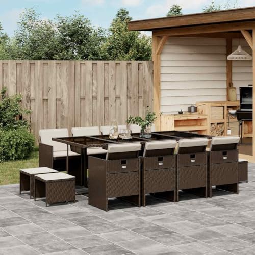 Qnhdfrt Garten Essgruppe 13 teilig mit Kissen PE Rattan Klappstühle Bierzeltgarnitur für Terrasse Balkon und Garten Qnhdfrt Garten Essgruppe 13 teilig mit Kissen PE Rattan Klappstühle Bierzeltgarnitur für Terrasse Balkon und Garten von Qnhdfrt