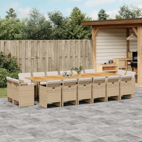 Qnhdfrt Garten Essgruppe 16 TLG Set mit Akazienholz Tisch und Stühlen Klappbar für Terrasse Garten Balkon Qnhdfrt Garten Essgruppe 16 TLG Set mit Akazienholz Tisch und Stühlen Klappbar für Terrasse Garten Balkon von Qnhdfrt