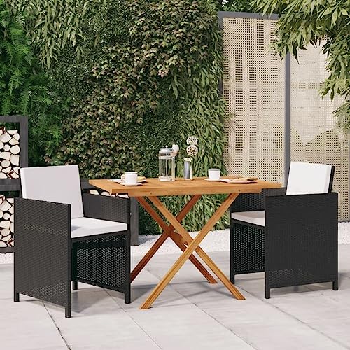 Qnhdfrt Garten Essgruppe 3 TLG Set Akazienholz Tisch und 2 Stühle mit Kissen Outdoor Sitzgruppe für Balkon Garten Terrasse Qnhdfrt Garten Essgruppe 3 TLG Set Akazienholz Tisch und 2 Stühle mit Kissen Outdoor Sitzgruppe für Balkon Garten Terrasse von Qnhdfrt