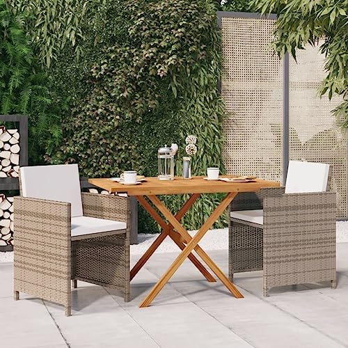 Qnhdfrt Garten Essgruppe 3 TLG Set aus Massivholz Akazie mit Kissen Outdoor Möbel für Terrasse Balkon und Garten 110 x 67 x 74 cm Qnhdfrt Garten Essgruppe 3 TLG Set aus Massivholz Akazie mit Kissen Outdoor Möbel für Terrasse Balkon und Garten 110 x 67 x 74 cm von Qnhdfrt