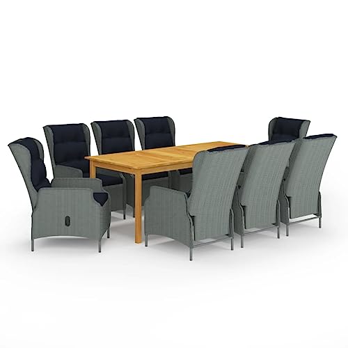 Qnhdfrt Garten Essgruppe 6 Stühle Akazienholz Tisch PE Rattan Outdoor Sitzgruppe mit Liegefunktion für Garten Balkon Terrasse Qnhdfrt Garten Essgruppe 6 Stühle Akazienholz Tisch PE Rattan Outdoor Sitzgruppe mit Liegefunktion für Garten Balkon Terrasse von Qnhdfrt