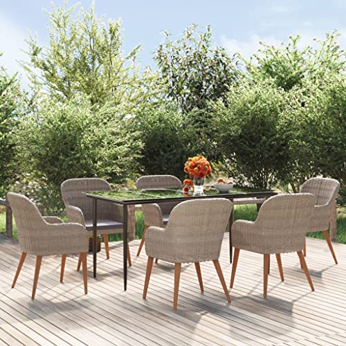 Qnhdfrt Garten Essgruppe 6 Stühle mit Kissen Akazienholz und Stahl Gestell Outdoor Esstisch 160x80 cm für Terrasse Garten Balkon Qnhdfrt Garten Essgruppe 6 Stühle mit Kissen Akazienholz und Stahl Gestell Outdoor Esstisch 160x80 cm für Terrasse Garten Balkon von Qnhdfrt