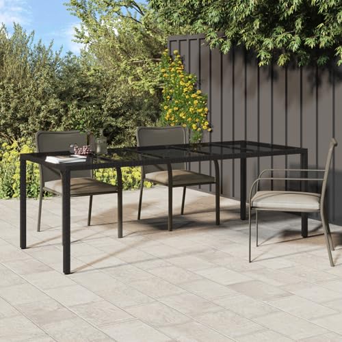 Qnhdfrt Garten Esstisch Outdoor Schwarz Rechteckig 250x100x75 cm Synthetisches Poly Rattan Pulverbeschichtet Robust für Terrasse Balkon Gartenpartys mit Platz für 10 Personen Qnhdfrt Garten Esstisch Outdoor Schwarz Rechteckig 250x100x75 cm Synthetisches Poly Rattan Pulverbeschichtet Robust für Terrasse Balkon Gartenpartys mit Platz für 10 Personen von Qnhdfrt