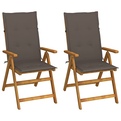 Qnhdfrt Garten-Liegestühle 2er Set mit Kissen Akazie Massivholz Klappbar Verstellbare Rückenlehne 5 Positionen für Garten Balkon und Outdoor Entspannung Qnhdfrt Garten-Liegestühle 2er Set mit Kissen Akazie Massivholz Klappbar Verstellbare Rückenlehne 5 Positionen für Garten Balkon und Outdoor Entspannung von Qnhdfrt
