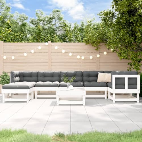 Qnhdfrt Garten Lounge Set 8 teilig aus massivem Kiefernholz mit Eck und Mittelsofa sowie Couchtisch für Terrasse Balkon und Garten Qnhdfrt Garten Lounge Set 8 teilig aus massivem Kiefernholz mit Eck und Mittelsofa sowie Couchtisch für Terrasse Balkon und Garten von Qnhdfrt