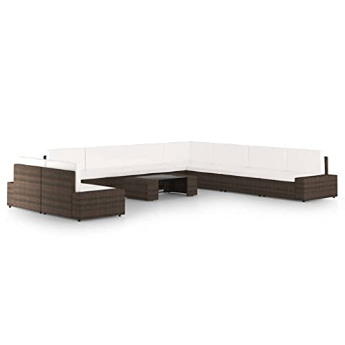 Qnhdfrt Garten Lounge Set Braun PE Rattan 90 x 50 cm Couchtisch mit Kissen Cremeweiß Wetterfestes Outdoor Möbelset für Balkon Terrasse Garten Qnhdfrt Garten Lounge Set Braun PE Rattan 90 x 50 cm Couchtisch mit Kissen Cremeweiß Wetterfestes Outdoor Möbelset für Balkon Terrasse Garten von Qnhdfrt