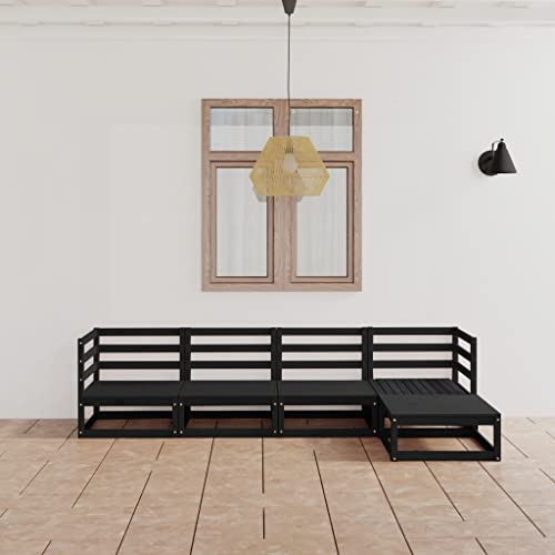 Qnhdfrt Garten Lounge Set Schwarz 5 teilig aus massivem Kiefernholz Sitzgruppe Outdoor mit Eck und Mittelsofa für Terrasse Garten und Balkon Qnhdfrt Garten Lounge Set Schwarz 5 teilig aus massivem Kiefernholz Sitzgruppe Outdoor mit Eck und Mittelsofa für Terrasse Garten und Balkon von Qnhdfrt