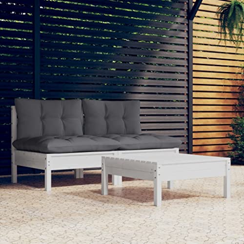 Qnhdfrt Garten Lounge Set aus Kiefernholz mit Anthrazit Kissen Modulares 3 teiliges Outdoor Sitzgruppe für Terrasse Balkon und Garten Qnhdfrt Garten Lounge Set aus Kiefernholz mit Anthrazit Kissen Modulares 3 teiliges Outdoor Sitzgruppe für Terrasse Balkon und Garten von Qnhdfrt