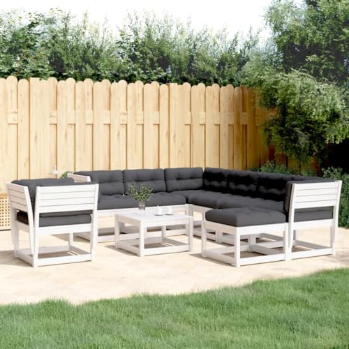 Qnhdfrt Garten Lounge Set aus Massivholz Kiefer Weiß 8 teilig mit Kissen Anthrazit Modulares Design für Garten Terrasse und Balkon Qnhdfrt Garten Lounge Set aus Massivholz Kiefer Weiß 8 teilig mit Kissen Anthrazit Modulares Design für Garten Terrasse und Balkon von Qnhdfrt