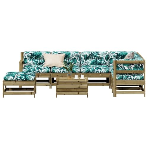 Qnhdfrt Garten Lounge Set aus imprägniertem Kiefernholz mit Kissen 8 teilig Modulares Design für Terrasse Balkon und Garten Qnhdfrt Garten Lounge Set aus imprägniertem Kiefernholz mit Kissen 8 teilig Modulares Design für Terrasse Balkon und Garten von Qnhdfrt