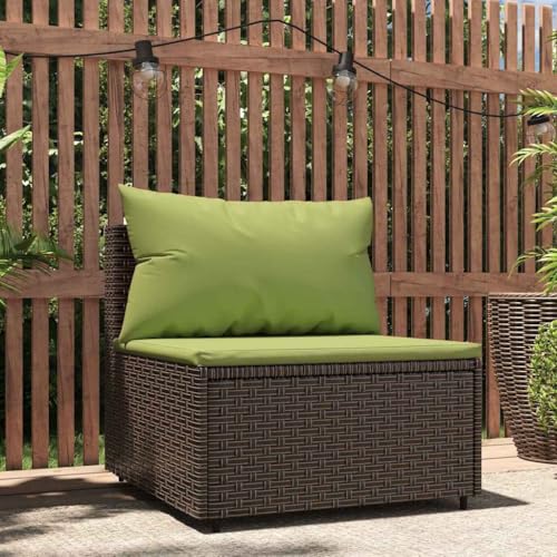 Qnhdfrt Garten Mittelsofa mit Kissen Braun PE-Rattan Wetterfest Modulares Design für Balkon und Garten Qnhdfrt Garten Mittelsofa mit Kissen Braun PE-Rattan Wetterfest Modulares Design für Balkon und Garten von Qnhdfrt