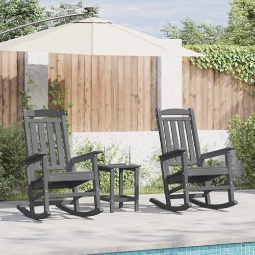 Qnhdfrt Garten Schaukelstühle 2er Set Hellgrau Modernes Design Wetterfeste HDPE für Entspannung im Freien Garten Terrasse Balkon Größe 70x92x107,5 cm Qnhdfrt Garten Schaukelstühle 2er Set Hellgrau Modernes Design Wetterfeste HDPE für Entspannung im Freien Garten Terrasse Balkon Größe 70x92x107,5 cm von Qnhdfrt
