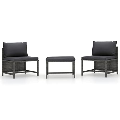 Qnhdfrt Garten Sofa Lounge Set Grau PE-Rattan mit Kissen Outdoor Möbel für Balkon und Garten Qnhdfrt Garten Sofa Lounge Set Grau PE-Rattan mit Kissen Outdoor Möbel für Balkon und Garten von Qnhdfrt