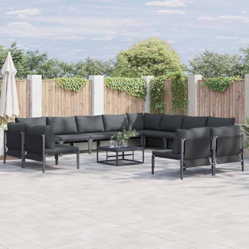 Qnhdfrt Garten Sofa Set 13 teilig Anthrazit Stahl Modernes Design Langlebig und Wetterfest für Terrasse Balkon oder Garten Qnhdfrt Garten Sofa Set 13 teilig Anthrazit Stahl Modernes Design Langlebig und Wetterfest für Terrasse Balkon oder Garten von Qnhdfrt