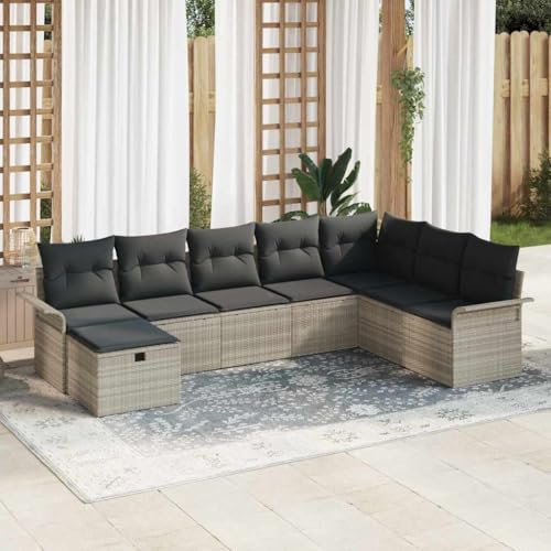 Qnhdfrt Garten Sofa Set 5 teilig aus Poly Rattan mit Kissen Hellgrau Modular Outdoor Lounge Ecksofa für Terrasse Garten und Balkon Qnhdfrt Garten Sofa Set 5 teilig aus Poly Rattan mit Kissen Hellgrau Modular Outdoor Lounge Ecksofa für Terrasse Garten und Balkon von Qnhdfrt