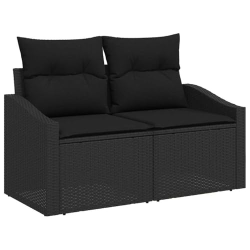 Qnhdfrt Garten Sofa Set 8 Teile Schwarz Modernes Poly Rattan Lounge Set mit Gartentisch und Stauraum für Terrasse Garten und Balkon Qnhdfrt Garten Sofa Set 8 Teile Schwarz Modernes Poly Rattan Lounge Set mit Gartentisch und Stauraum für Terrasse Garten und Balkon von Qnhdfrt