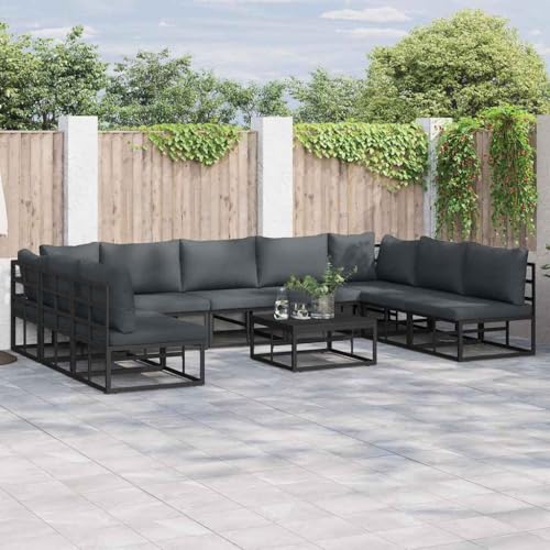 Qnhdfrt Garten-Sofa-Set 9-Sitzer Schwarz Aluminium 353x211 cm Modular mit Tisch und Outdoor-Kissen Robustes Design für Terrasse Balkon und Garten Qnhdfrt Garten-Sofa-Set 9-Sitzer Schwarz Aluminium 353x211 cm Modular mit Tisch und Outdoor-Kissen Robustes Design für Terrasse Balkon und Garten von Qnhdfrt