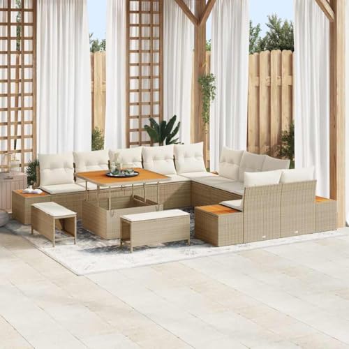 Qnhdfrt Garten-Sofa-Set Outdoor 5-teilig Beige Modernes Design Robustes Natur-Rattan Gemütliche Sitzgruppe für Garten und Terrasse Platz für 6 Personen Qnhdfrt Garten-Sofa-Set Outdoor 5-teilig Beige Modernes Design Robustes Natur-Rattan Gemütliche Sitzgruppe für Garten und Terrasse Platz für 6 Personen von Qnhdfrt
