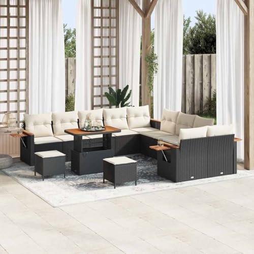 Qnhdfrt Garten Sofa Set Outdoor 8 Personen Polyrattan Schwarz Modernes Design Wetterbeständig für Terrasse Balkon Garten Qnhdfrt Garten Sofa Set Outdoor 8 Personen Polyrattan Schwarz Modernes Design Wetterbeständig für Terrasse Balkon Garten von Qnhdfrt