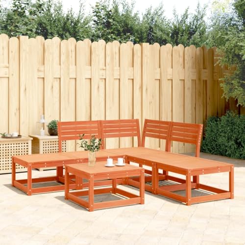 Qnhdfrt Garten Sofagarnitur 5 teilig aus massivem Kiefernholz in Wachsbraun Outdoor Sitzgruppe mit Eckelement und Hocker für Terrasse Garten und Balkon Qnhdfrt Garten Sofagarnitur 5 teilig aus massivem Kiefernholz in Wachsbraun Outdoor Sitzgruppe mit Eckelement und Hocker für Terrasse Garten und Balkon von Qnhdfrt