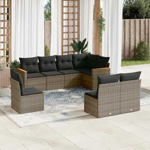 Qnhdfrt Garten Sofagarnitur Grau 8 teilig PE Rattan mit Stauraum Modulares Design für Terrasse Garten und Balkon Qnhdfrt Garten Sofagarnitur Grau 8 teilig PE Rattan mit Stauraum Modulares Design für Terrasse Garten und Balkon von Qnhdfrt