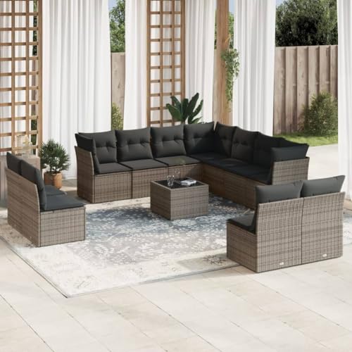Qnhdfrt Garten Sofagarnitur Set Grau 7 Sitzer mit Tisch PE Rattan Ecksofa Lounge Möbel für Terrasse Balkon Garten Qnhdfrt Garten Sofagarnitur Set Grau 7 Sitzer mit Tisch PE Rattan Ecksofa Lounge Möbel für Terrasse Balkon Garten von Qnhdfrt