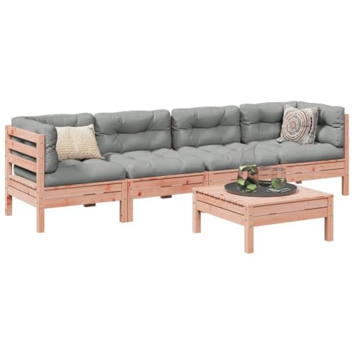 Qnhdfrt Garten Sofagarnitur Set aus Massivholz Douglasie mit Polsterkissen 63 x 63 cm Sitzfläche Modulares Design Robust und Langlebig für Terrasse Garten und Balkon Qnhdfrt Garten Sofagarnitur Set aus Massivholz Douglasie mit Polsterkissen 63 x 63 cm Sitzfläche Modulares Design Robust und Langlebig für Terrasse Garten und Balkon von Qnhdfrt
