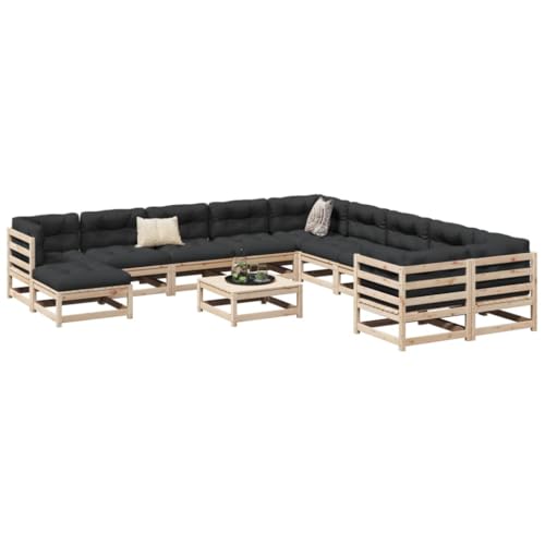 Qnhdfrt Garten Sofagarnitur aus Massivholz Kiefer 12 teilig Modulares Design mit Eck und Mittelsofa Robust und Langlebig für Terrasse Garten und Balkon Qnhdfrt Garten Sofagarnitur aus Massivholz Kiefer 12 teilig Modulares Design mit Eck und Mittelsofa Robust und Langlebig für Terrasse Garten und Balkon von Qnhdfrt
