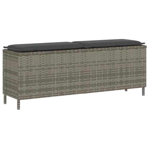 Qnhdfrt Gartenbank Grau mit Kissen 110x30x40,5 cm PE Rattan Outdoor Sitzbank für Garten Balkon und Terrasse Robust Pflegeleicht mit Stahlrahmen Qnhdfrt Gartenbank Grau mit Kissen 110x30x40,5 cm PE Rattan Outdoor Sitzbank für Garten Balkon und Terrasse Robust Pflegeleicht mit Stahlrahmen von Qnhdfrt