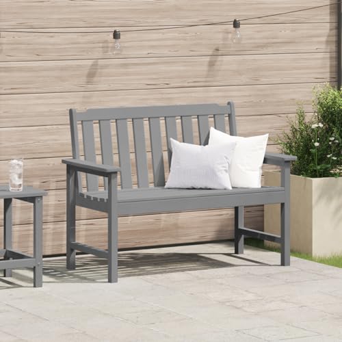 Qnhdfrt Gartenbank Hellgrau 120 cm aus Natürlichem Holz Rechteckig Modernes Design Wetterfeste Outdoor Sitzbank für Garten Terrasse und Balkon Qnhdfrt Gartenbank Hellgrau 120 cm aus Natürlichem Holz Rechteckig Modernes Design Wetterfeste Outdoor Sitzbank für Garten Terrasse und Balkon von Qnhdfrt