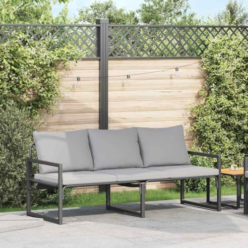 Qnhdfrt Gartenbank Schwarz 61 x 72,5 x 71 cm Stahl Modernes Design für Outdoor-Lounge und Balkon Qnhdfrt Gartenbank Schwarz 61 x 72,5 x 71 cm Stahl Modernes Design für Outdoor-Lounge und Balkon von Qnhdfrt