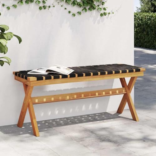 Qnhdfrt Gartenbank Schwarz Massivholz Akazie Outdoor Sitzbank für Garten Balkon Terrasse 100x34x42 cm Robust Langlebig Qnhdfrt Gartenbank Schwarz Massivholz Akazie Outdoor Sitzbank für Garten Balkon Terrasse 100x34x42 cm Robust Langlebig von Qnhdfrt